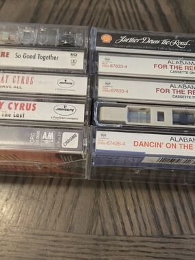 Country Music Cassette Tape Lot Of 10 Tapes Reba Alabama Billy Ray Cyrus & More